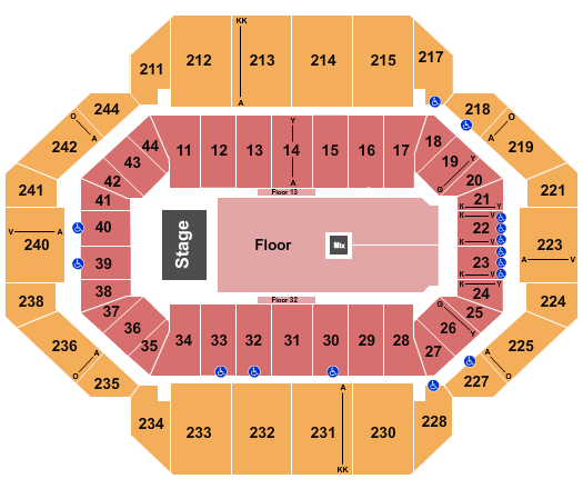 Rupp Arena At Central Bank Center Seating Chart: End Stage GA Floor 2