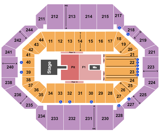 Rupp Arena At Central Bank Center Seating Chart: Endstage Pit 2