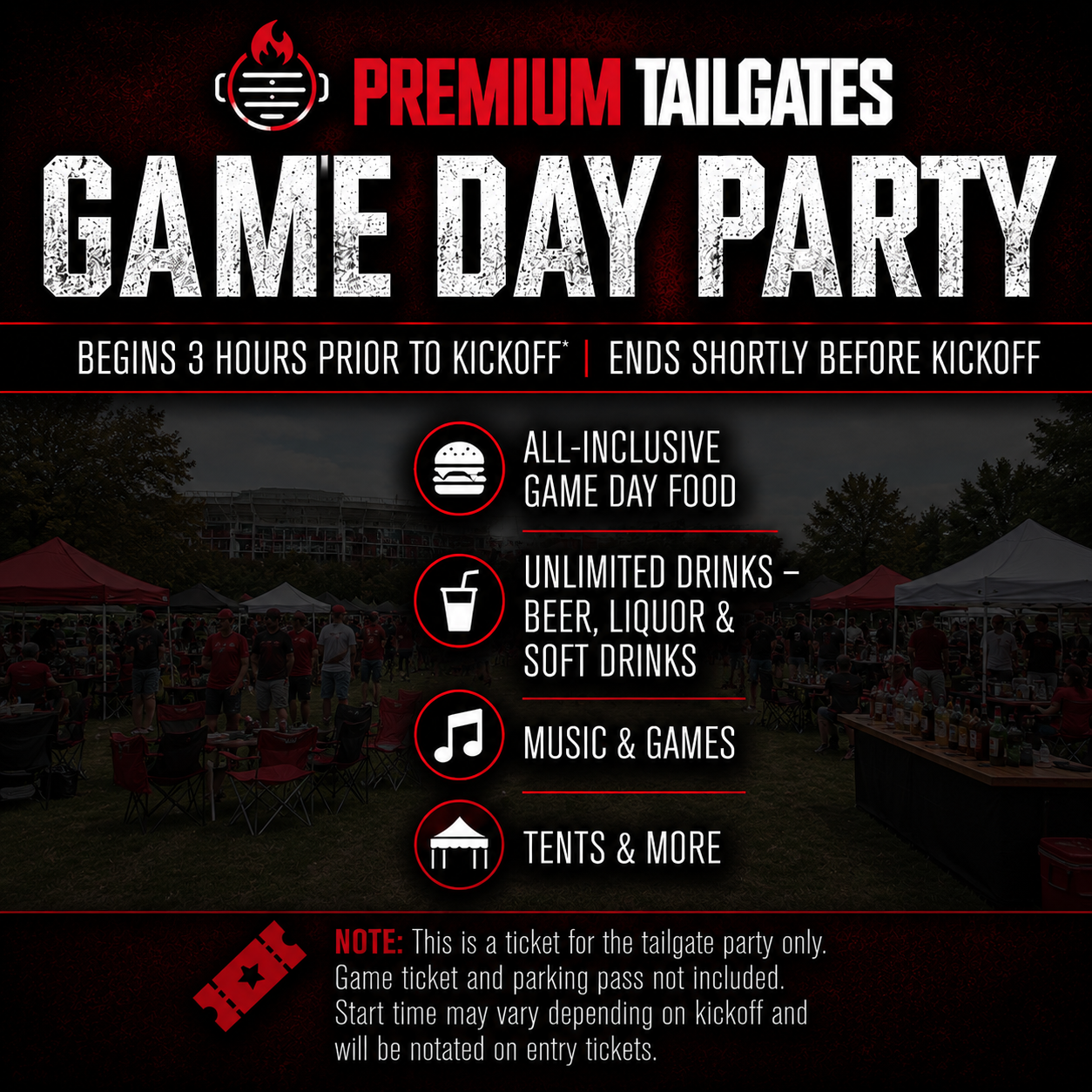 Premium Tailgate Lot - NJ Seating Chart: Premium Tailgate - Rutgers