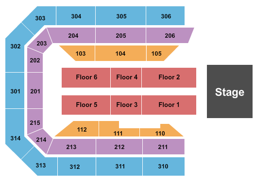 Ryan Center Seating Chart: Endstage 3