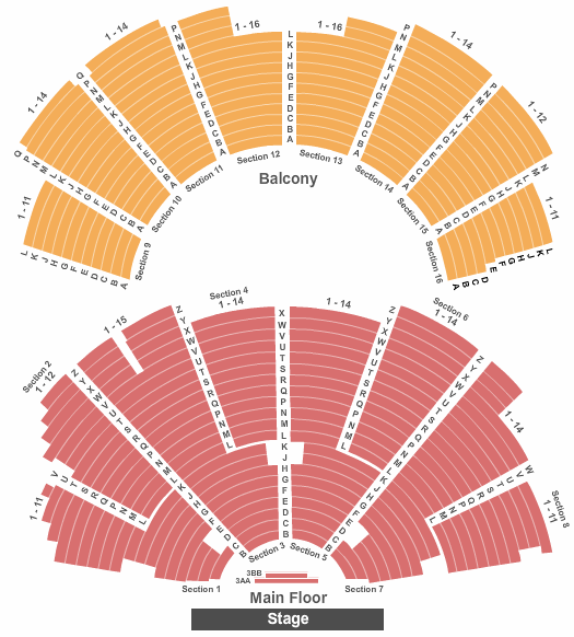 Vilar Center Seating Chart