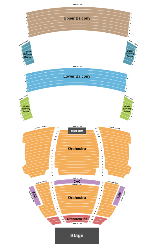 SAFE Credit Union Performing Arts Center Seating Chart