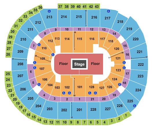 SAP Center Seating Chart: Center Stage 3