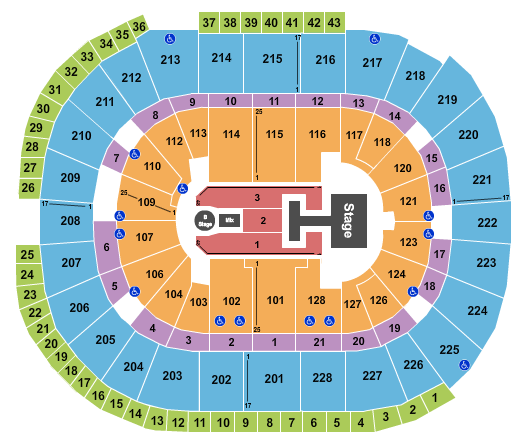 SAP Center Seating Chart: Disney