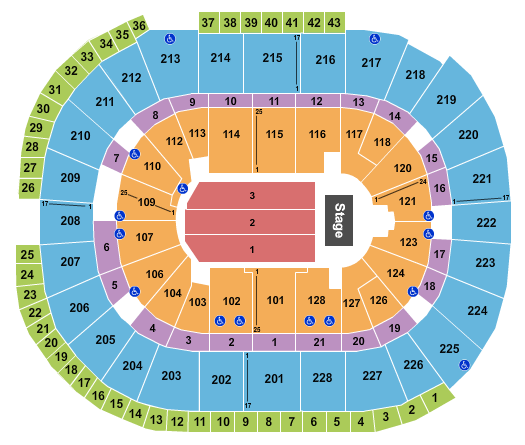 SAP Center Seating Chart: Endstage 3