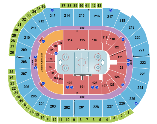 SAP Center Seating Chart: Hockey 2020