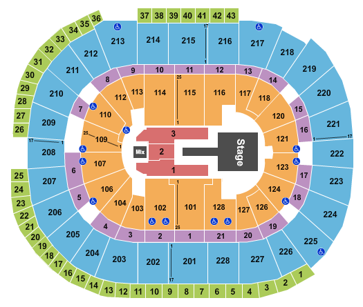 SAP Center Seating Chart: Shakira