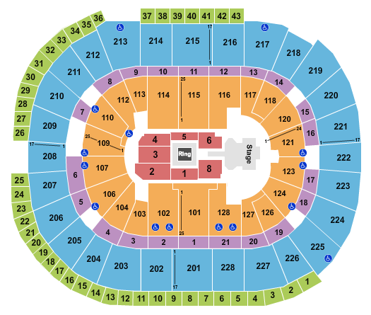 SAP Center Seating Chart: WWE 2023