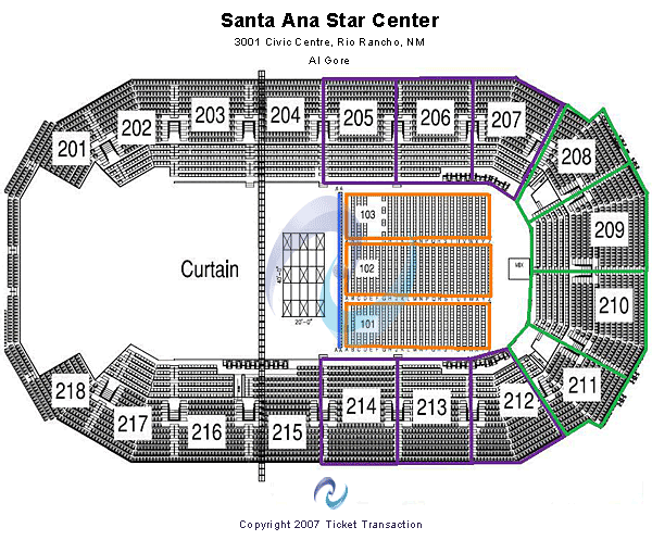 Santa Ana Star Seating Chart