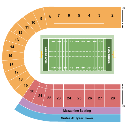 SECU Stadium Seating Chart