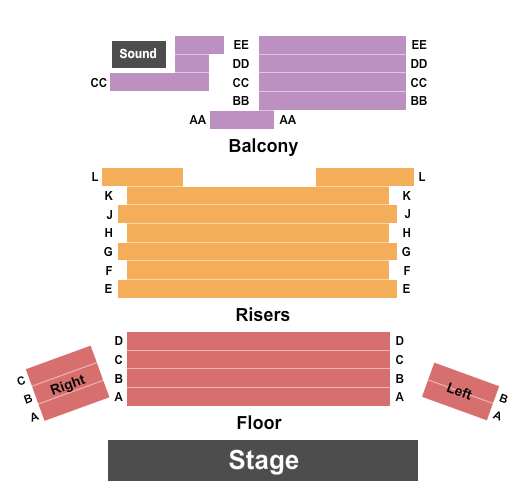 SLOC Musical Theater Seating Chart: Endstage