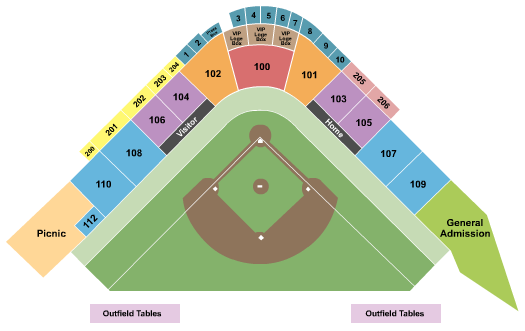 SRP Park Seating Chart: Baseball 2