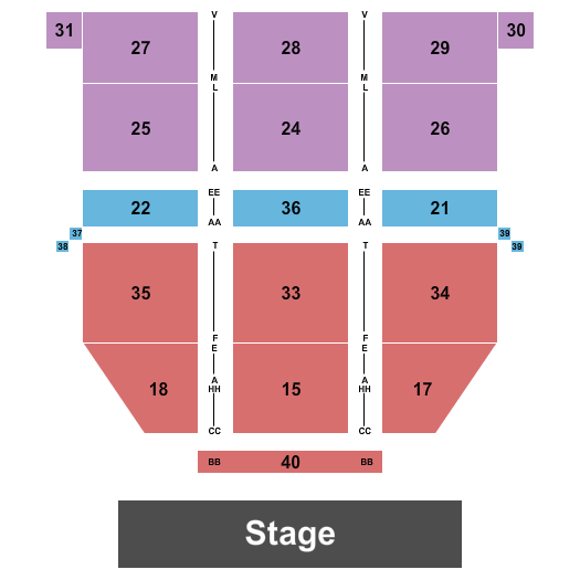 Saban Theatre Seating Chart: Endstage