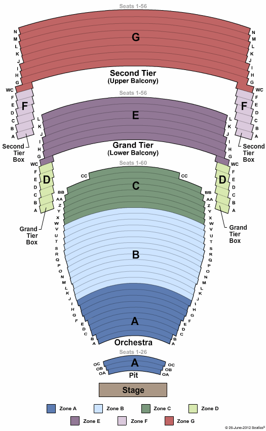 Sacramento Community Center Theater Seating Chart