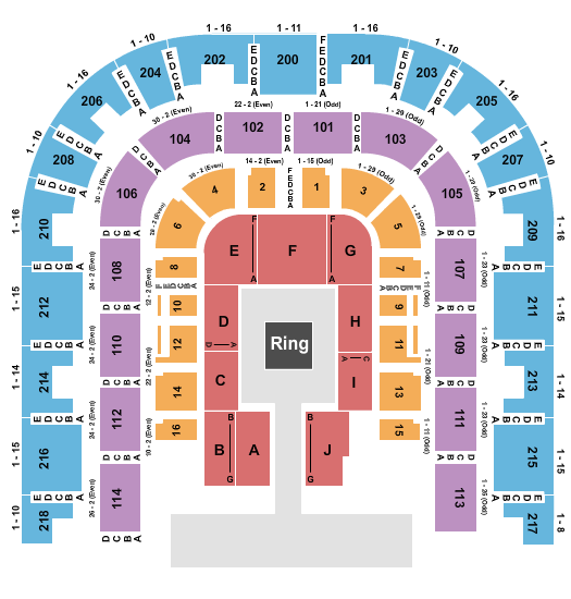 Sacramento Memorial Auditorium Seating Chart: Wrestling - TNA