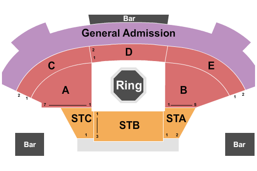 Sahara Theater At Sahara Hotel & Casino Seating Chart: MMA