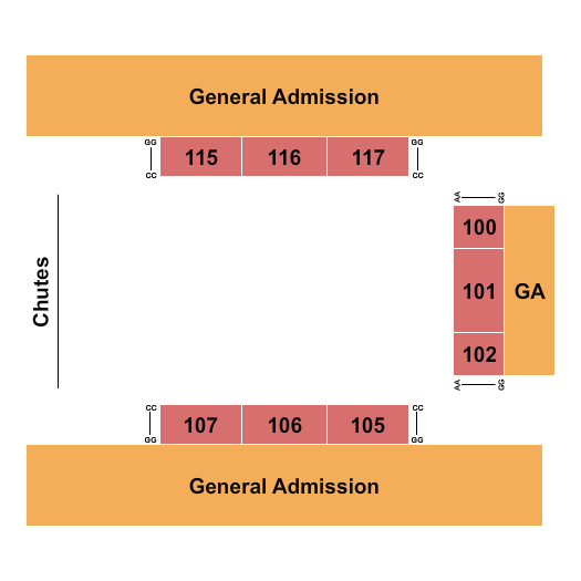 Saint Joseph Civic Arena Seating Chart: Bull Riding