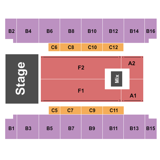 Salem Civic Center Seating Chart: Endstage 2C