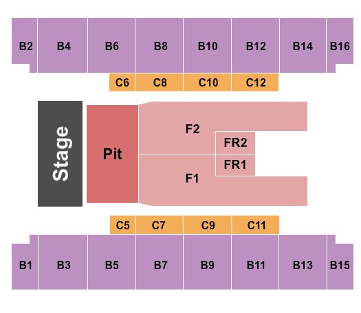 Salem Civic Center Seating Chart: Endstage GA Pit 4