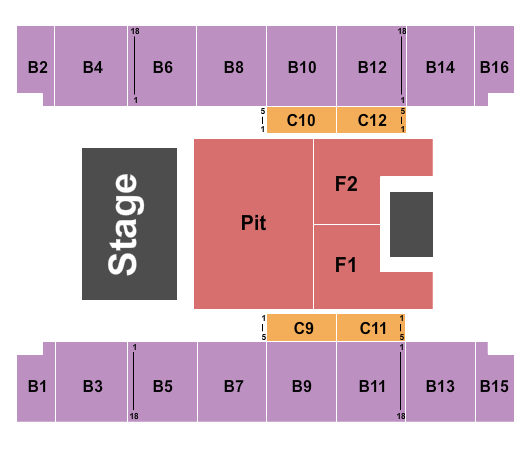 Salem Civic Center Seating Chart: Endstage GA Pit 3