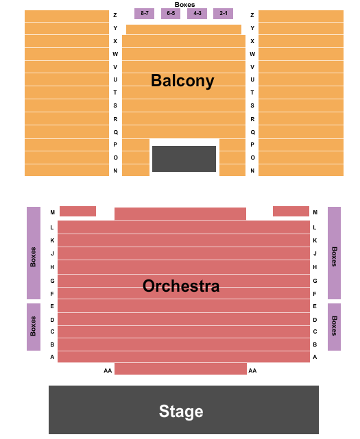 Salle Andre-Mathieu Seating Chart: End Stage