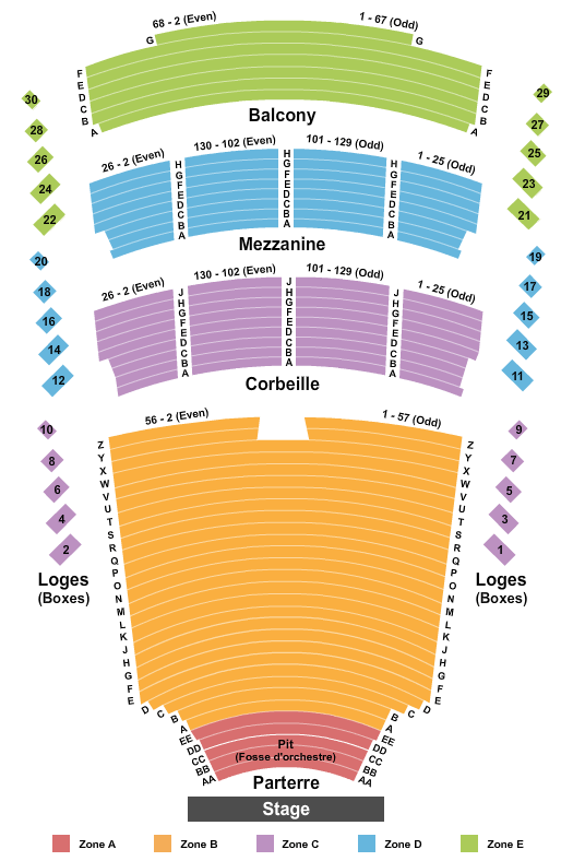 Salle Wilfrid Seating Chart