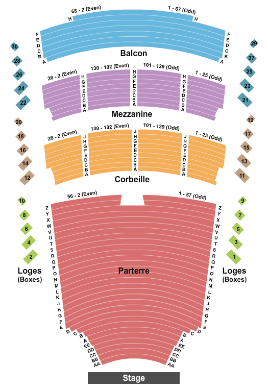 Salle Wilfrid-Pelletier At Place Des Arts Seating Chart: Endstage 2