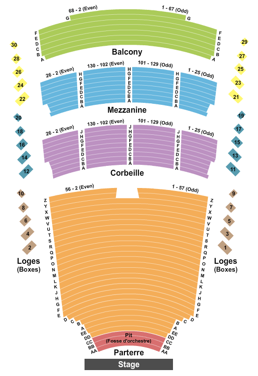 Meadowbrook Amphitheater Seating Chart