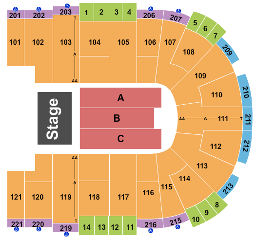 Sames Auto Arena Seating Chart: Endstage 4