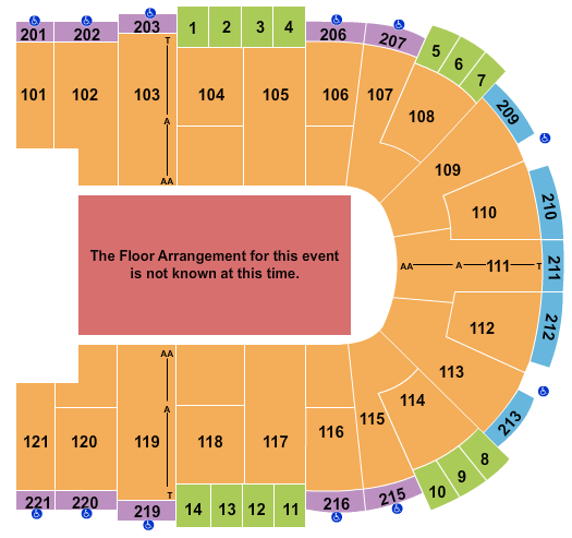 Sames Auto Arena Seating Chart: Generic Floor
