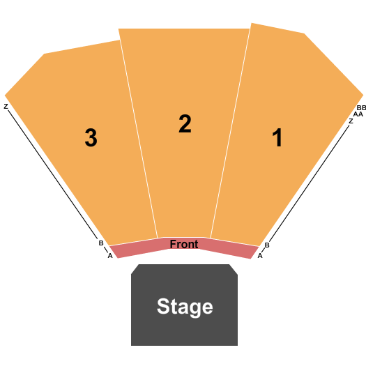 Sam's Town Live! Seating Chart: Endstage Front