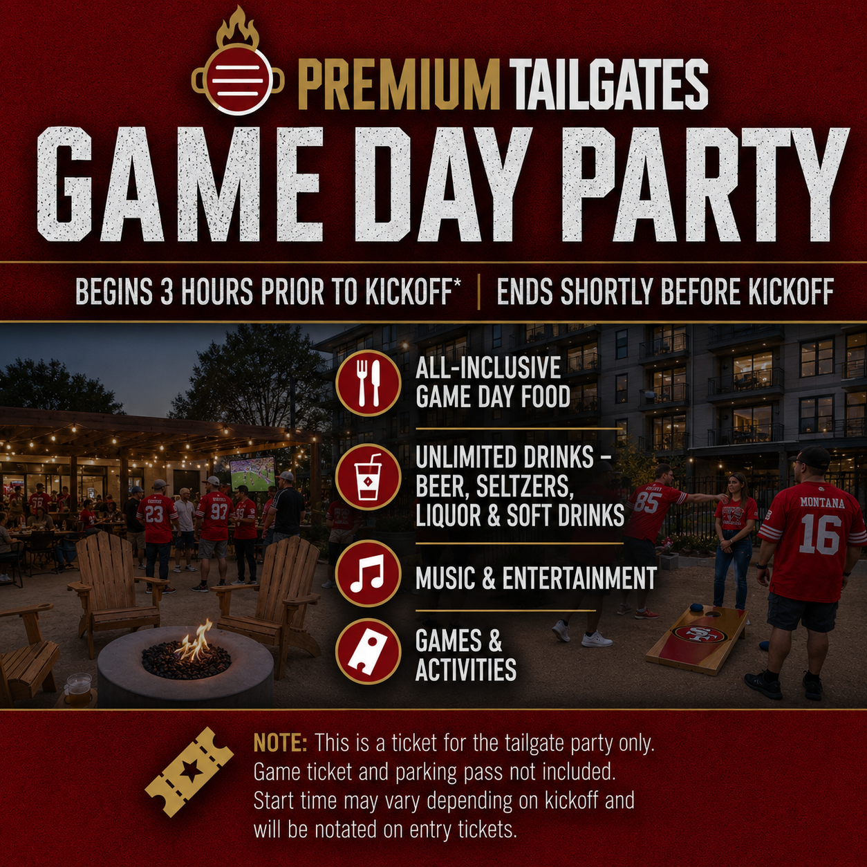 Premium Tailgate Lot - Santa Clara Seating Chart: Premium Tailgate