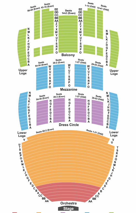 Wicked Tickets Seating Chart
