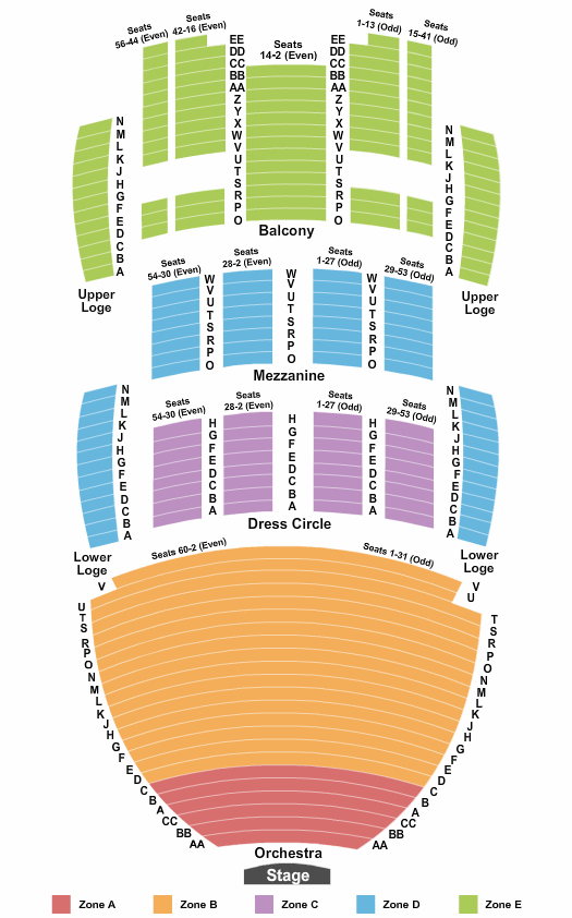 San Diego Civic Theatre Map