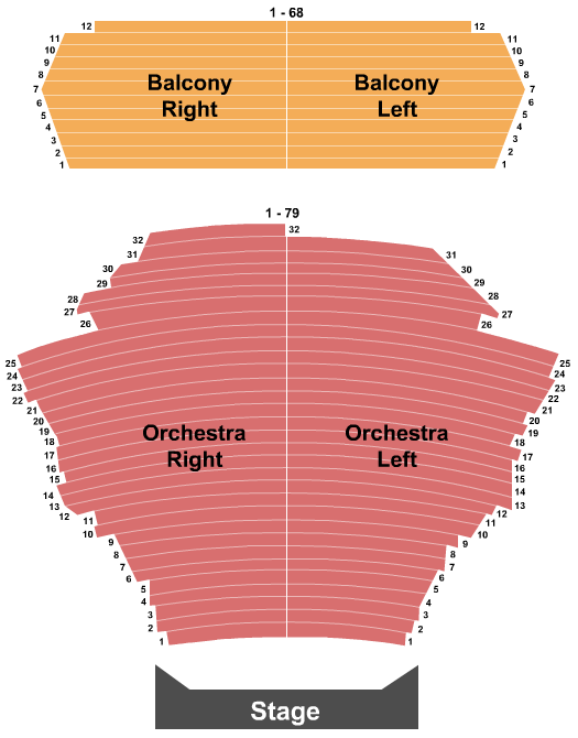 San Jose Center For The Performing Arts Seating Chart: Endstage No Pit