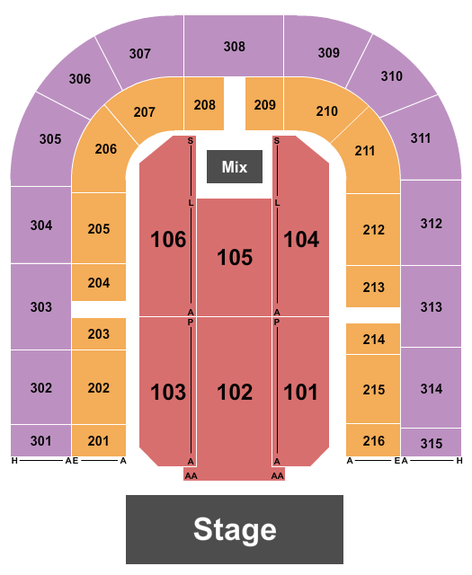 San Jose Civic Seating Chart: Endstage 3