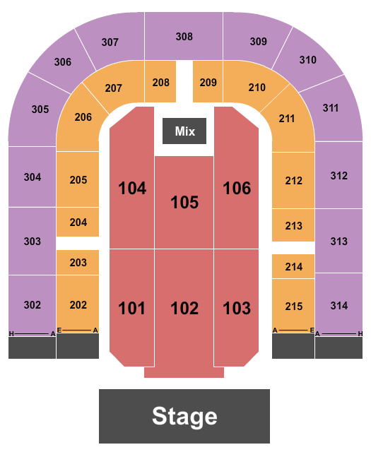 San Jose Civic Seating Chart: Endstage 4