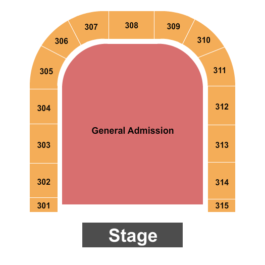 San Jose Civic Seating Chart: Endstage GA / 300