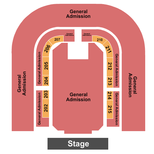 San Jose Civic Seating Chart: GA Floor - GA Balc 2
