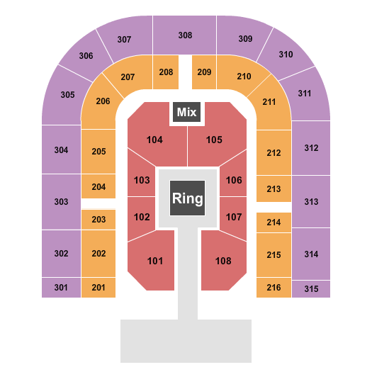 San Jose Civic Seating Chart: Wrestling-2