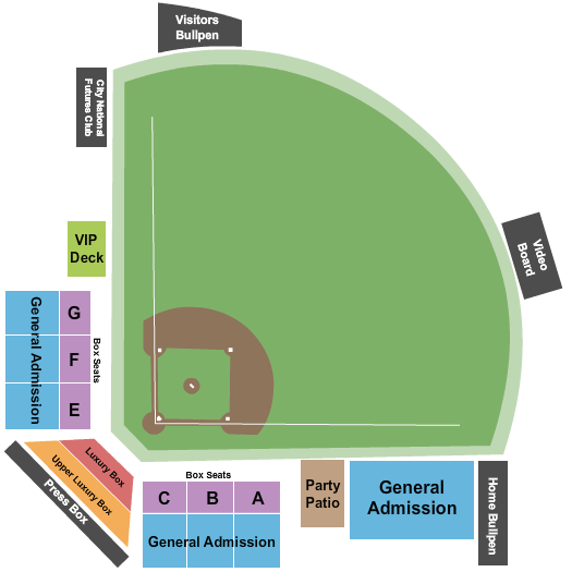 Excite Ballpark Seating Chart: Baseball