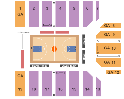 Provident Credit Union Event Center Seating Chart: Basketball