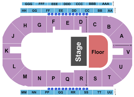 Sandman Centre Seating Chart: Quarterhouse GA