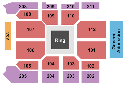 Wind Creek Event Center Seating Chart: MMA