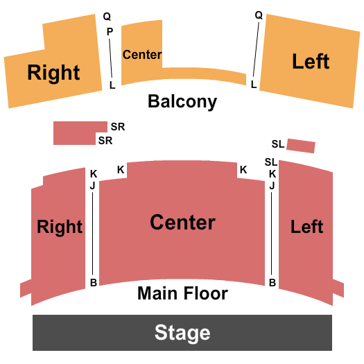 Sandwich Opera House Performing Arts Theater Seating Chart: Endstage