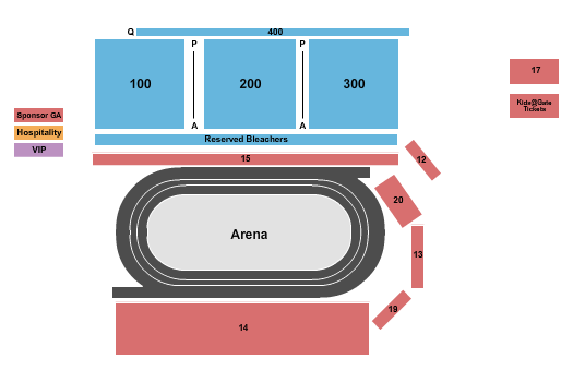 Sandy Downs Arena Seating Chart: Rodeo