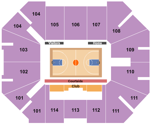 Sanford Coyote Sports Center Seating Chart: Basketball