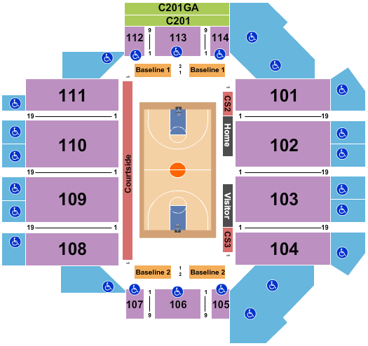 Sanford Pentagon Seating Chart: Basketball - WNBA