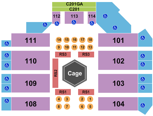 Sanford Pentagon Seating Chart: MMA