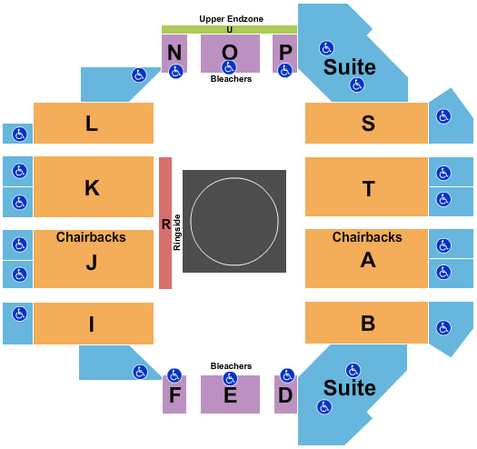 Sanford Pentagon Seating Chart: Wrestling